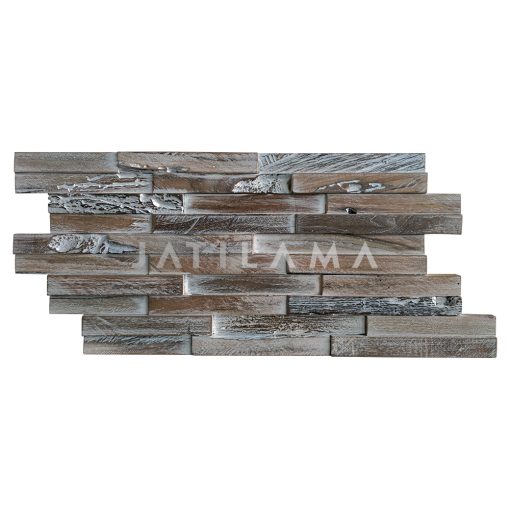 3D wood wall cladding white washed